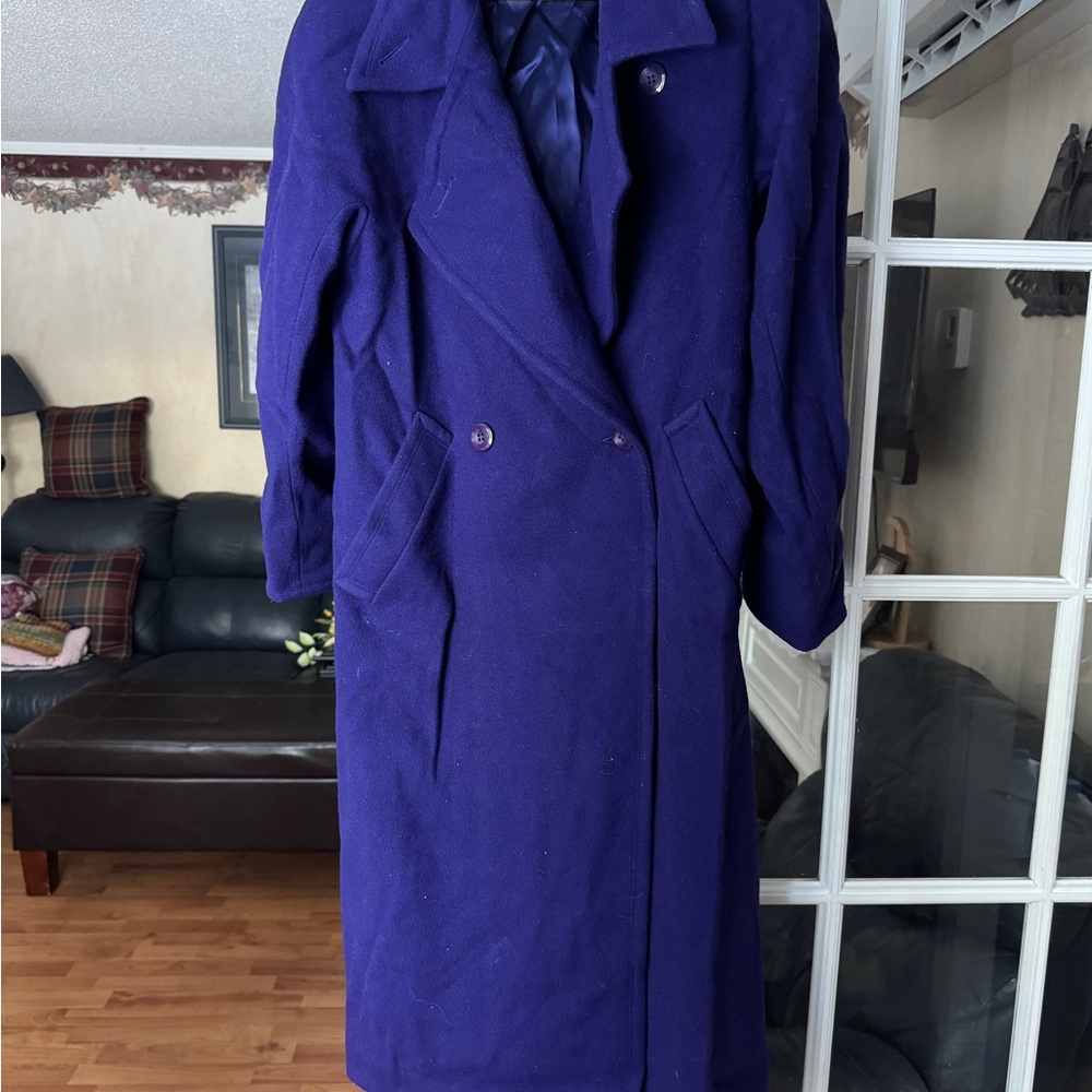 Elegant Purple Trench Coat